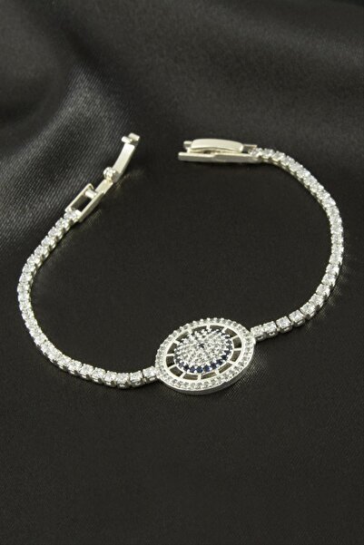 ZERO LAND Nhrhls Round Zircon Stone Children's Bracelet 16 cm - (121914) Silv...