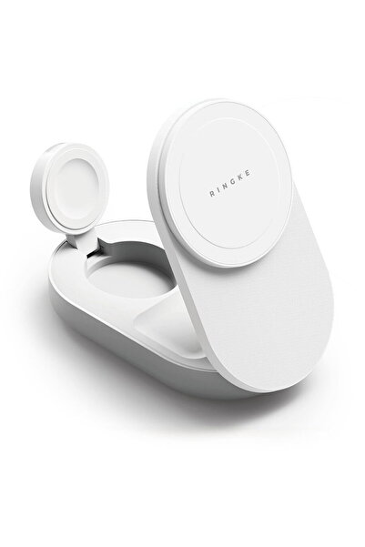 Ringke ГЋNCД‚RCД‚TOR PLIABIL WIRELESS 3 ГЋN 1 MAGNETIC MAGSAFE 25W QI2.2 ALB