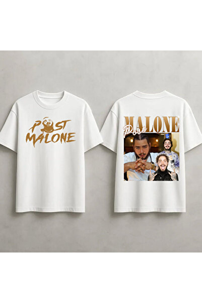 STİL-X Tricou oversize unisex cu imprimeu Post Malone, 100% bumbac