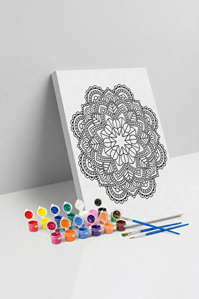 Tabdiko Klasik Mandala Tuval Boyama Seti 40x50 cm