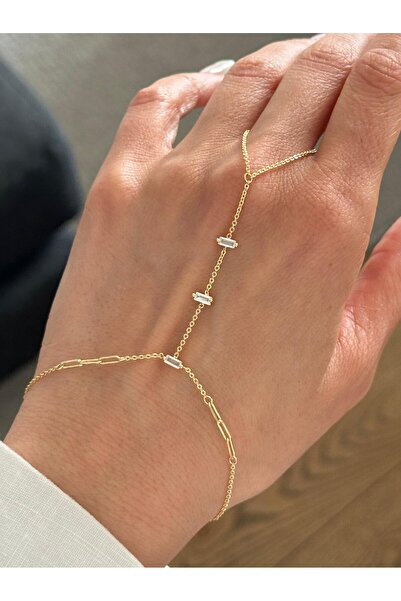 GKCBijoux Altın Renk Çelik Su Yolu Zincirli Şahmeran Kararmaz Bileklik
