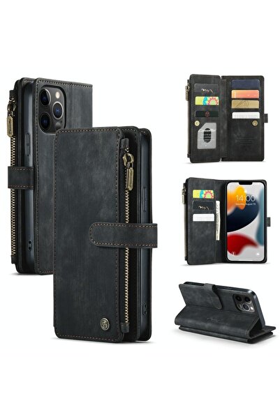 Caseme C30 Multifunctional Θήκη Πορτοφόλι Black (Apple iPhone 12 Pro Max)