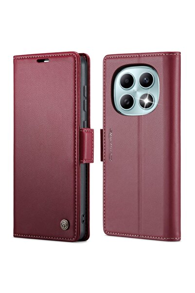 Caseme 023 Luminus Θήκη Πορτοφόλι Wine Red (Xiaomi Redmi Note 15 5G/Poco M8 5G)