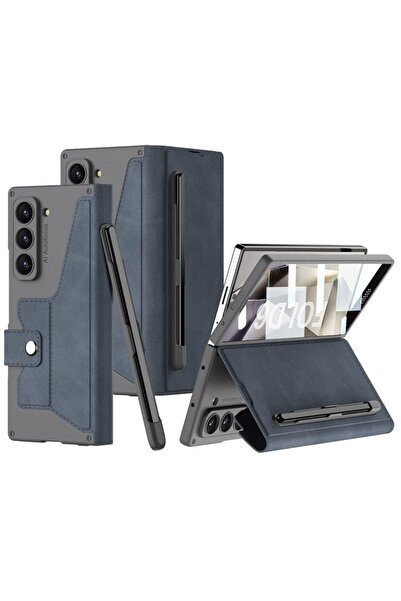 GKK Armor Flip Σκληρή Θήκη με Θήκη για Πενάκι Grey Blue (Samsung Galaxy Z Fol...