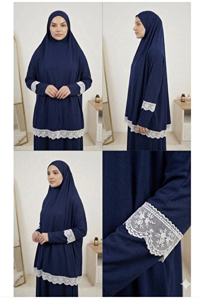 Handmade Dantel detaylı Namaz Kıyafeti Namazlık Takım (tesettür elbise)