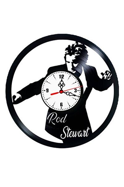 OEM Ceas de perete din disc de vinil, tematică Rod Stewart, design cu legenda...