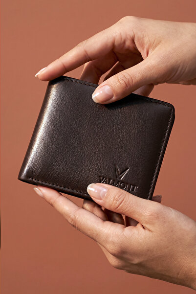 Valmont Brown Men's Wallet with Faux Leather, Special Gift Box, and Credit Ca...