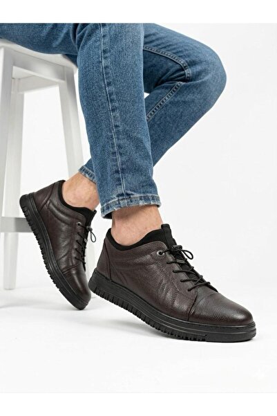 Lütfi Men's Genuine Leather Orthopedic Sole Seasonal Casual Shoes