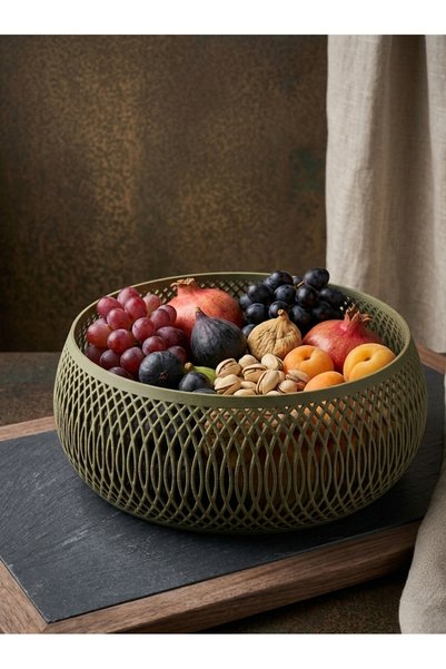 triora Helix Modern Geometric Basket Set Presentation Bowl; Decorative Spiral Zen Decorative Fruit Bowl & Presentation Bowl 8cm Height X 23cm Diameter