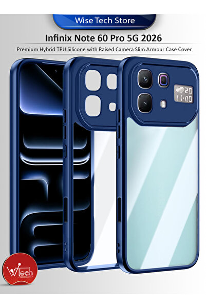 Wtech Infinix Note 60 Pro 5G 2026 Premium Hybrid TPU Silicone with Raised Cam...