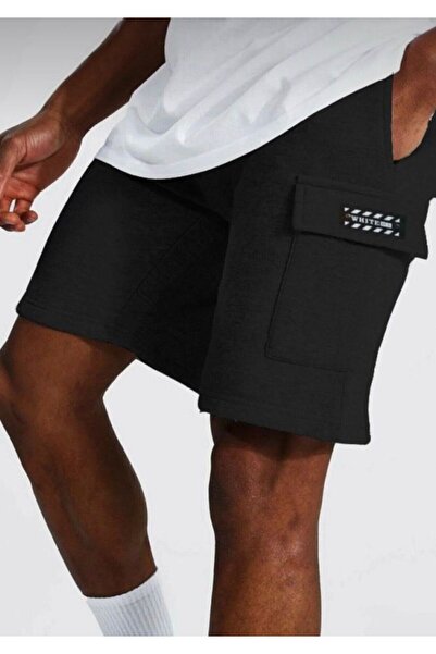 ACER STREET Unisex Pamuk Spor Unisex Kargo Cepli 2 İplik Şort