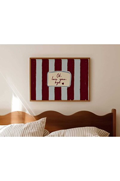 NinaStore Tamam, Seni Seviyorum, Hoşça Kal Olivia Mavi Alıntı Baskısı - Yatak...