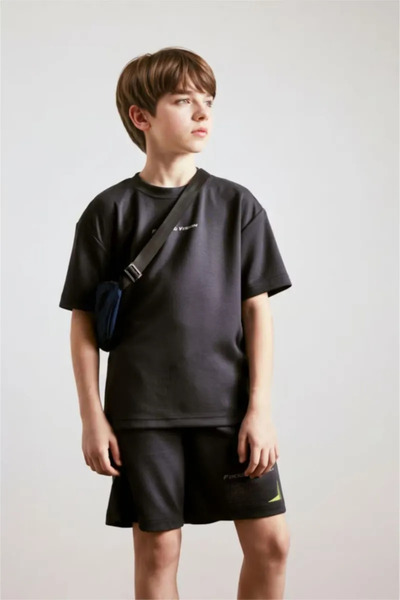 DeFacto Oversize Crew Neck Slogan Printed Modal Short Sleeve T-Shirt for Boys...