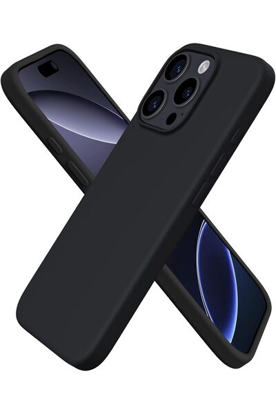 bestcase Husă simplă mată din TPU pentru Apple iPhone 16 Pro, Negru