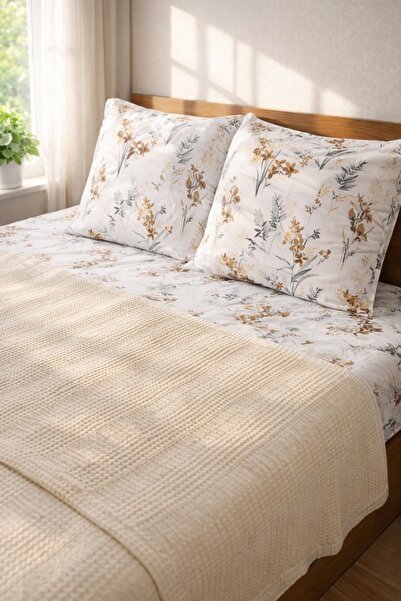 Bella Home Single Cotton Honeycomb Pique Set |   Natural Textured, Stylish an...
