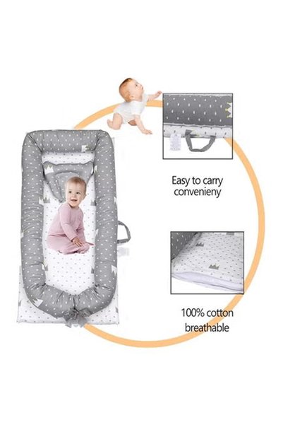 ZCM-HAPPY The Ultimate Pure Cotton Portable Crib for Newborn