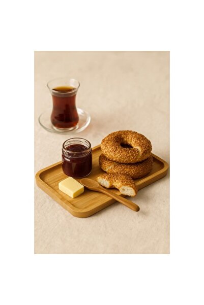 CRİSTAL Rectangular Bamboo Presentation Tray 14X24 cm