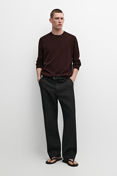 Massimo Dutti %100 pamuklu bisiklet yaka kazak
