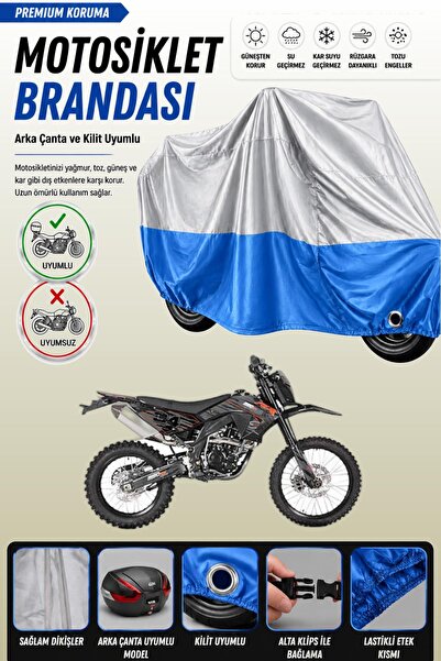 Cemku Double Gray Top - Blue Bottom, Rear Bag Compatible Asian Rx 250 Cross M...