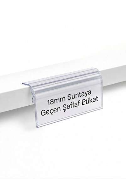 MURAT RAF Suntaya Geçen Şeffaf Etiket 10lu Paket 18mm Suntaya Geçen