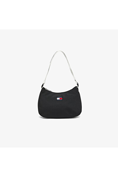 Tommy Hilfiger Women's Brand Logo Casual Use Black Shoulder Bag Aw0Aw18463 Bds