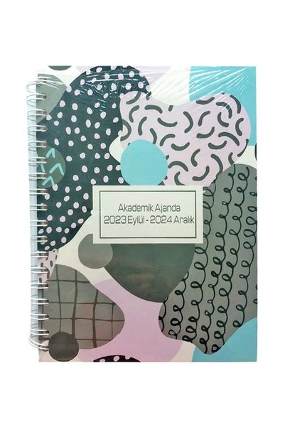 Lizy 17X24 Spiral Academic Agenda 2023 September-2024 December - Mixed Pattern