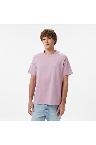 Calvin Klein Easy Monogram Erkek Pembe T-Shirt