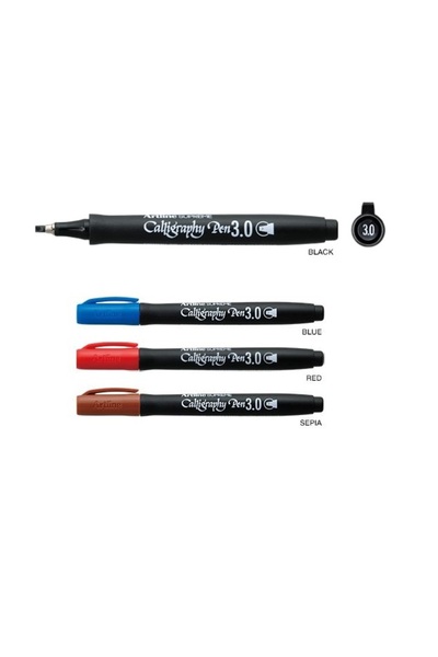artline Marker Supreme Calligraphy, varf tesit din fetru 3.0mm - negru