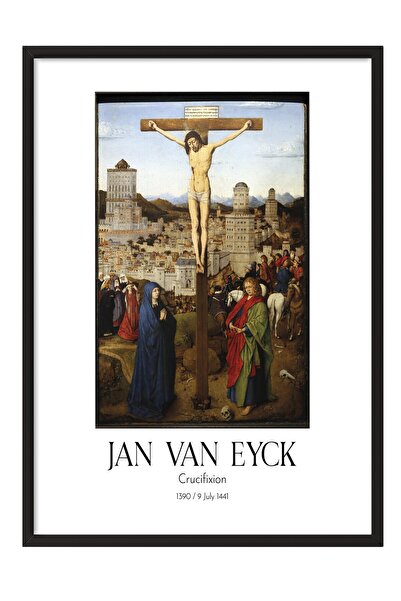 Postifull Jan van Ajk - Raspeće, slika u crnom okviru, serija umetničkih rado...