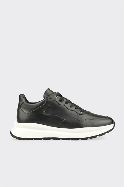 Elle Shoes Siyah Deri Erkek Spor Ayakkabı