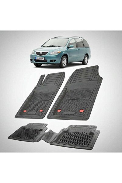 TEAMCAR Πατάκια δαπέδου συμβατά με Mazda MPV LW 2002-2006 |   Μαύρη Έκδοση – ...
