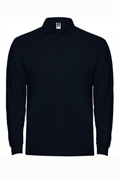 ROLY Tricou polo cu mânecă lungă pentru copii, 100% bumbac, Estrella, bleumarin