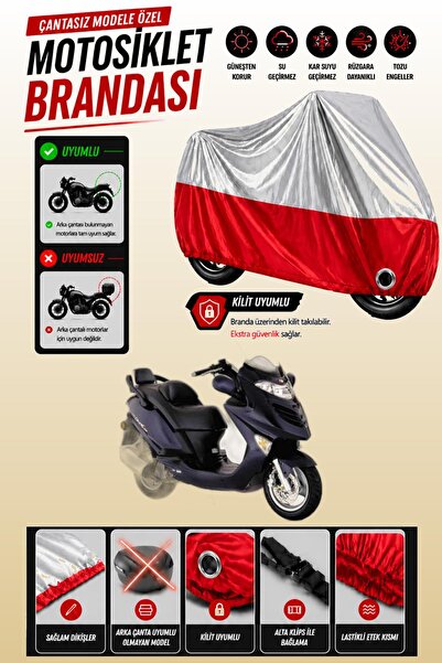 Cemku Twin غطاء محرك متوافق مع Kymco Grand Dink 150 باللون الرمادي من الأعلى ...