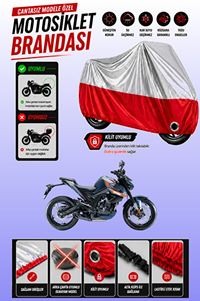 Cemku Twin غطاء محرك متوافق مع RKS RZ 125S باللون الرمادي من الأعلى والأحمر م...