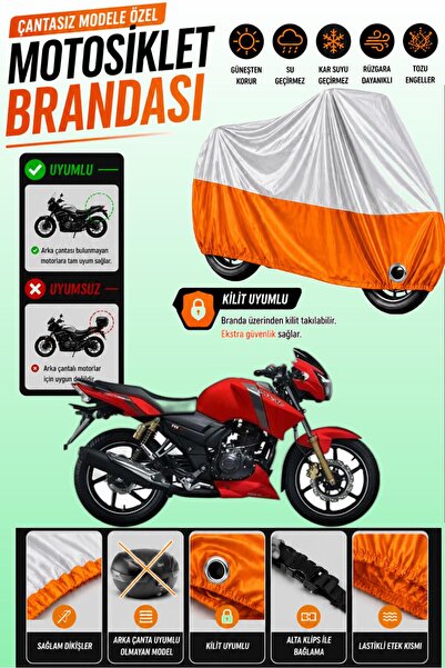 Cemku Twin غطاء محرك متوافق مع TVS Apache RTR 150 باللون الرمادي من الأعلى وا...