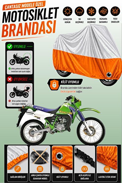 Cemku Twin غطاء محرك متوافق مع كاواساكي KMX 125 باللون الرمادي من الأعلى والب...