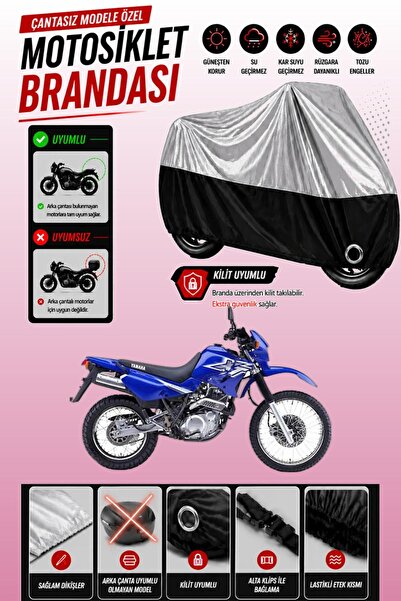 Cemku Twin غطاء محرك متوافق مع ياماها XT 600 E باللون الرمادي من الأعلى والأس...