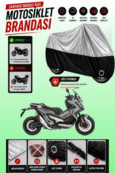 Cemku Twin غطاء محرك متوافق مع هوندا X-ADV باللون الرمادي من الأعلى والأسود م...
