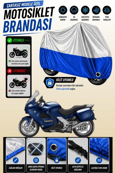 Cemku Twin Top Gray - Bottom Blue Bmw K 1200 Gt Compatible Engine Cover, Rear...