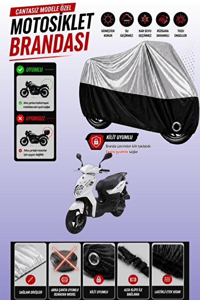 Cemku Twin Top Gray - Bottom Black Sym Orbit Ii 50 Compatible Engine Cover, R...