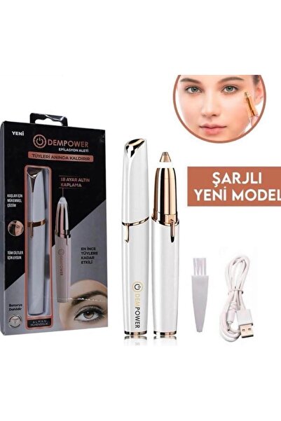 NATUREL SHİNE Şarjlı Kalem Tipi Yüz İçin Tüy Alıcı Kaş Bıyık Epilasyon Aleti