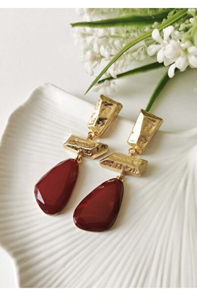 Halley Concept Red stone dangle earrings