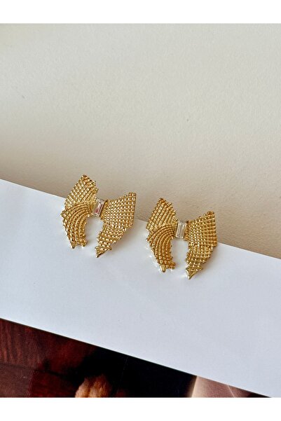 YOUES JEWELRY أقراط نسائية بلون ذهبي من الفولاذ
