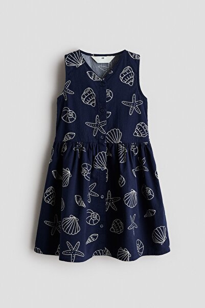 H&M Desenli Gofre Elbise