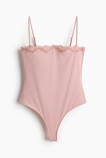 H&M Dantel Şeritli ve Askılı Body