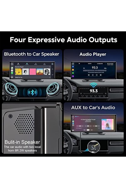 Generic 11.26" FHD Touch Screen Portable Car Stereo with Wireless CarPlay & Android Auto