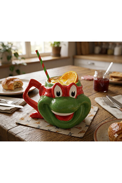 Gezginimport ninja kaplumbağalar kupa bardak raphael 3D KABARTMALI karakterli...