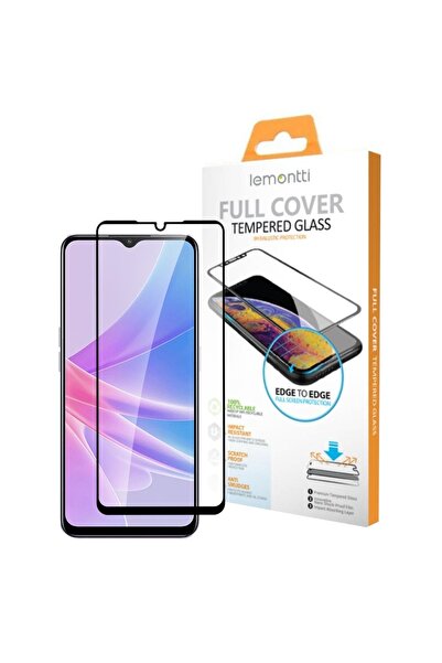 lemontti Цялостно покриващо стъклено фолио за Oppo A78 5G, черно
