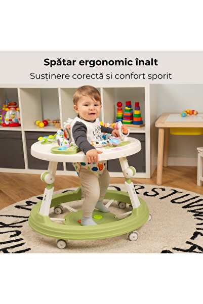 Kidizi Centru de activitati transformabil in premergator Orbit Activity Seat verde pentru bebelus...