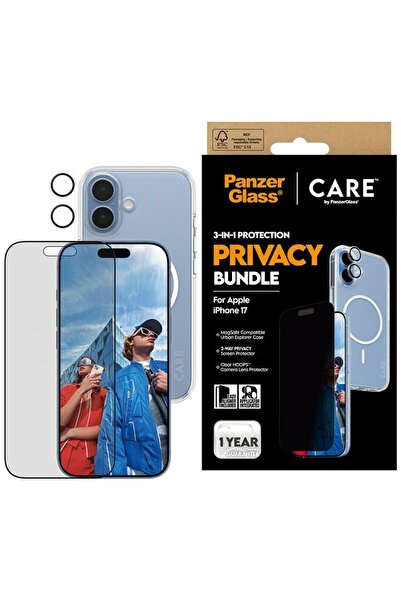 CARE by PanzerGlass® PanzerGlass CARE 3-în-1 Husă transparentă + Folie de con...